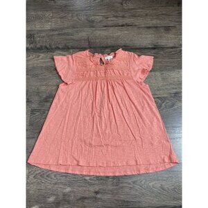 EUC Ella Moss Flutter Short Sleeve Blouse Flowy Peasant Boho‎ Size S